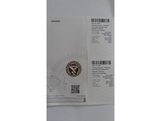 Natural diamond | 0.28ct ( igi gecertificeerd ) - afbeelding 8 van  8