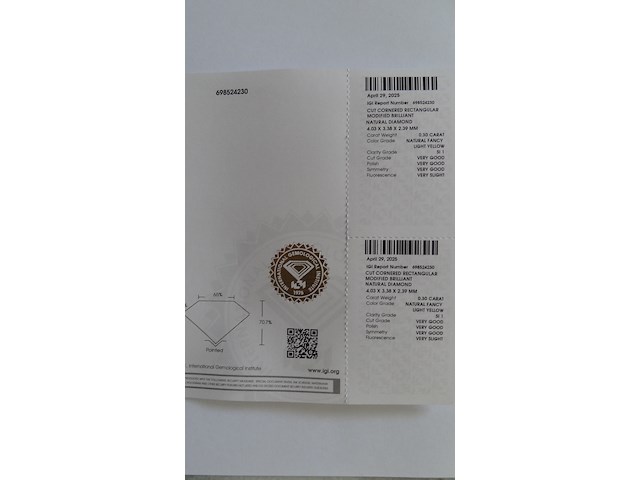 Natural diamond | 0.30ct ( igi gecertificeerd ) - afbeelding 7 van  7