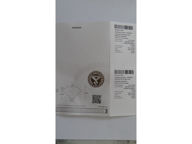 Natural diamond | 0.30ct ( igi gecertificeerd ) - afbeelding 6 van  6