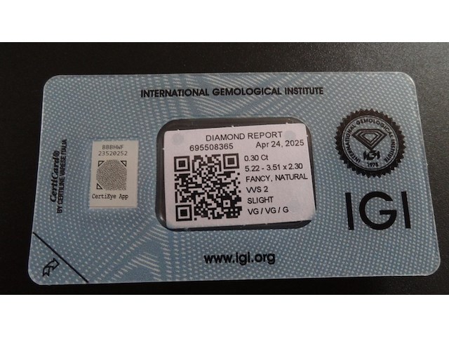 Natural diamond | 0.30ct ( igi gecertificeerd ) - afbeelding 3 van  6