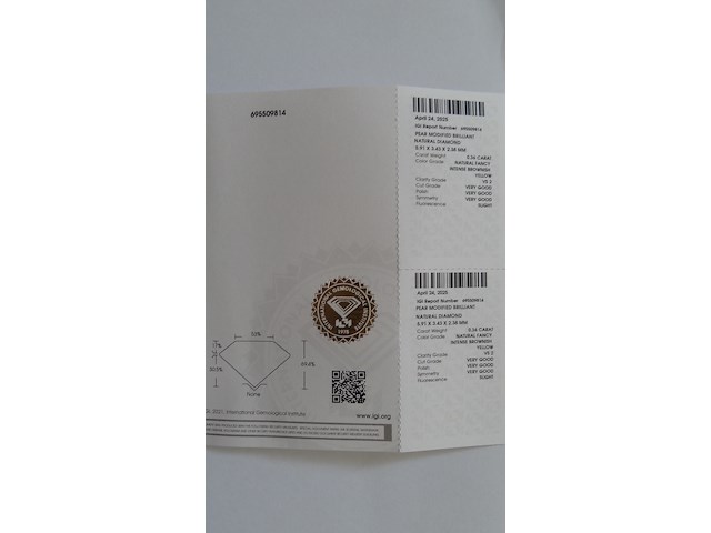 Natural diamond | 0.36ct ( igi gecertificeerd ) - afbeelding 5 van  5