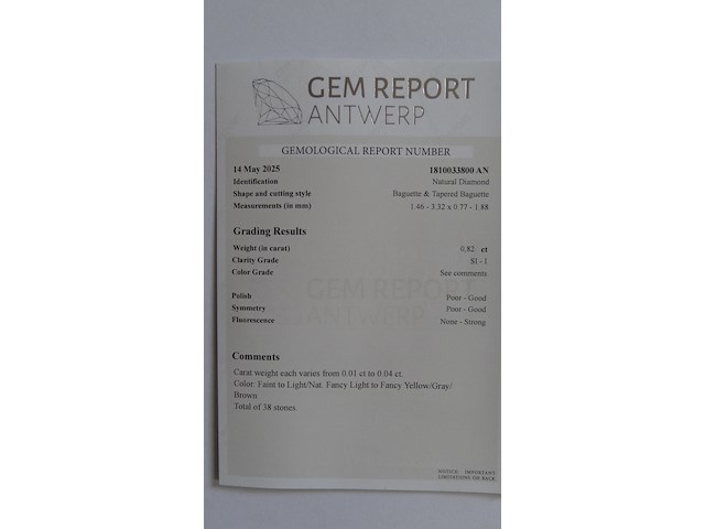 Natural diamond | 0.82ct - afbeelding 5 van  6