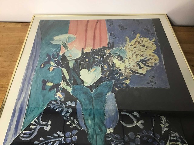 Nature morte aux iris, arums et mimosas - afbeelding 4 van  7