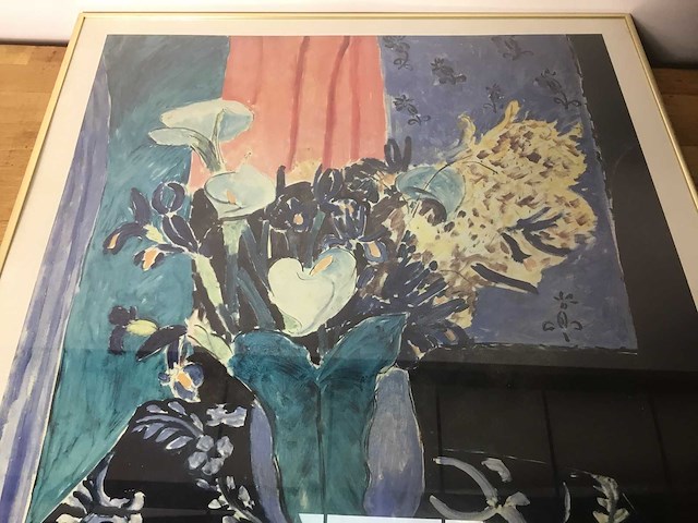 Nature morte aux iris, arums et mimosas - afbeelding 2 van  5