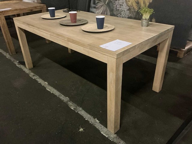 Naturel eetkamertafel 160cm - afbeelding 1 van  4