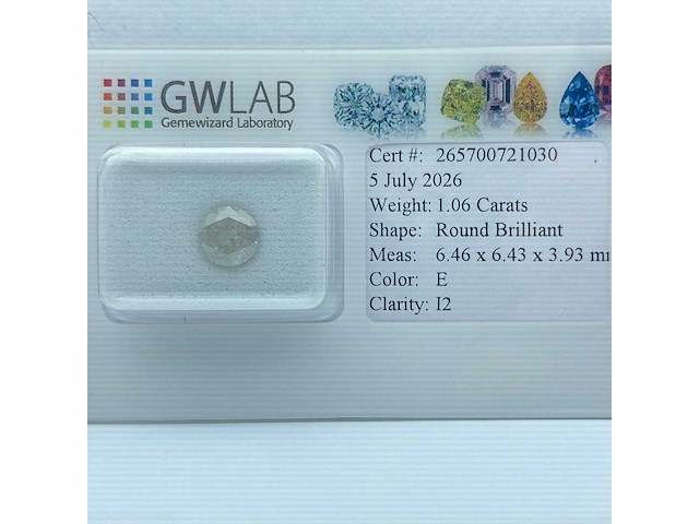 Natuurlijke diamant van 1,06 karaat - afbeelding 4 van  5