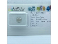 Natuurlijke diamant van 1,06 karaat - afbeelding 4 van  5