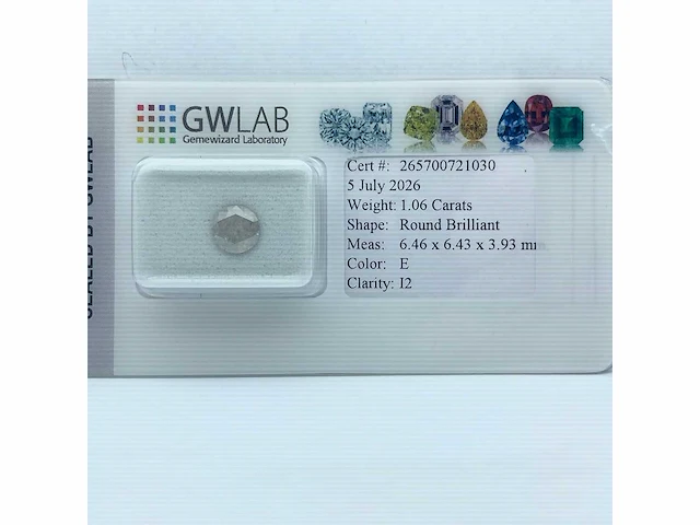 Natuurlijke diamant van 1,06 karaat - afbeelding 3 van  5