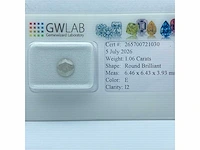 Natuurlijke diamant van 1,06 karaat - afbeelding 4 van  5
