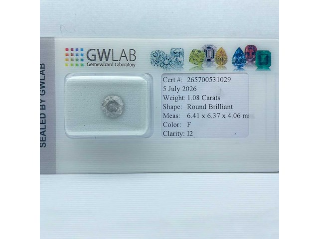 Natuurlijke diamant van 1,08 karaat - afbeelding 4 van  5