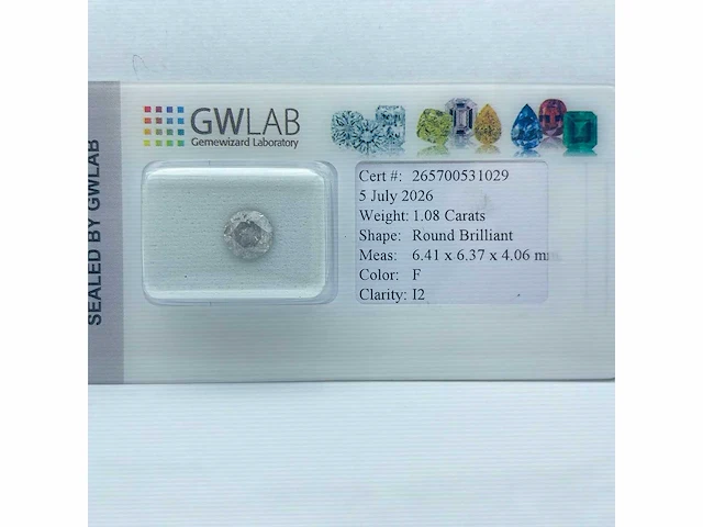 Natuurlijke diamant van 1,08 karaat - afbeelding 4 van  5