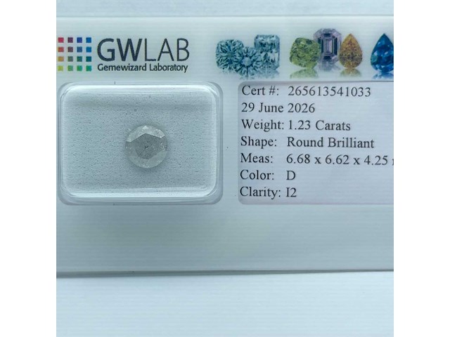 Natuurlijke diamant van 1,23 karaat - afbeelding 1 van  5
