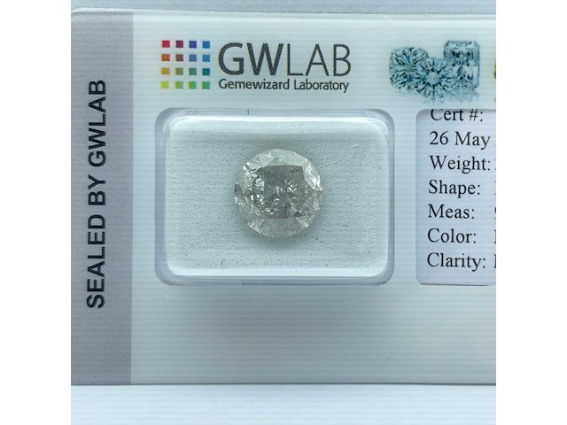 Natuurlijke diamant van 3,19 karaat kleur h - afbeelding 3 van  3