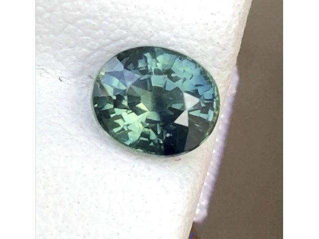 Natuurlijke parti saffier | 1.20ct, blue / green - afbeelding 1 van  2