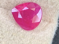 Natuurlijke robijn - burma (myanmar) | 0.77ct, rood - afbeelding 1 van  4