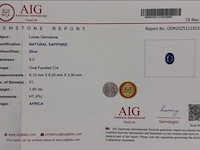 Natuurlijke saffier - madagaskar | 1.63ct, blauw - afbeelding 3 van  3