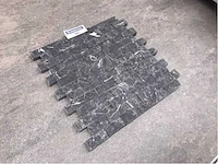 Natuursteen black marmer mozaïek 29x30,5 cm tegel 10 m² - afbeelding 3 van  3