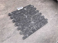 Natuursteen black marmer mozaïek 29x30,5 cm tegel 10 m² - afbeelding 3 van  3
