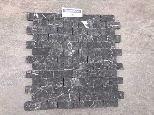 Natuursteen black marmer mozaïek 29x30,5 cm tegel 10 m² - afbeelding 2 van  3