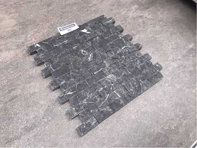 Natuursteen black marmer mozaïek 29x30,5 cm tegel 10 m² - afbeelding 3 van  3