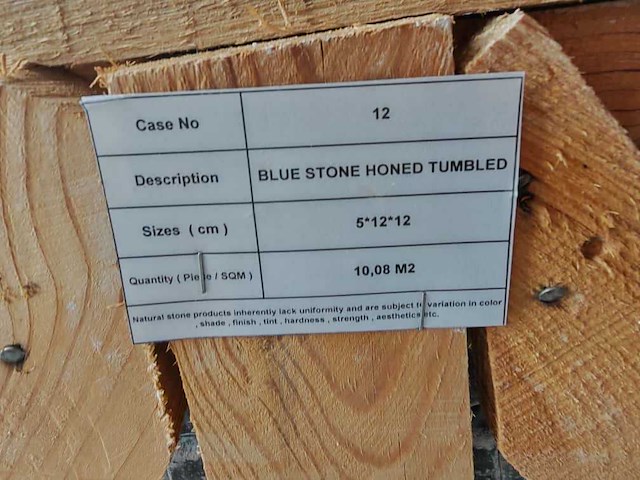 Natuursteen blauwe hardsteen 12x12x5 cm tegel 50,4 m² - afbeelding 6 van  8