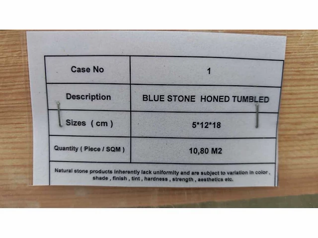 Natuursteen blauwe hardsteen 12x18x5 cm tegel 54 m² - afbeelding 6 van  10