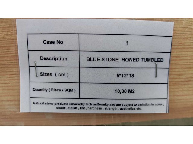 Natuursteen blauwe hardsteen 12x18x5 cm tegel 54 m² - afbeelding 9 van  10