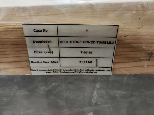 Natuursteen blauwe hardsteen 40x40x3 cm tegel 42,24 m² - afbeelding 8 van  8