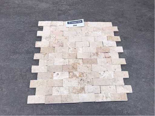 Natuursteen light travertin mozaïek 29x30,5 cm tegel 10 m² - afbeelding 1 van  3