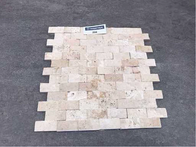Natuursteen light travertin mozaïek 29x30,5 cm tegel 10 m² - afbeelding 1 van  3