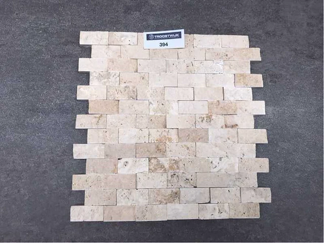 Natuursteen light travertin mozaïek 29x30,5 cm tegel 10 m² - afbeelding 2 van  3