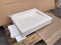 Natuursteen limestone wastafel 55x45x10 cm - afbeelding 2 van  4