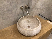 Natuursteen marmer beige/grey waskom 40,6x15 cm - afbeelding 5 van  5