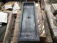 Natuursteen marmer black wastafel 120x40x10 cm - afbeelding 5 van  6