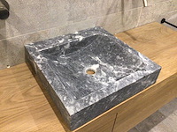 Natuursteen marmer black wastafel 45x46x10 cm - afbeelding 4 van  4