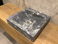 Natuursteen marmer black wastafel 45x46x10 cm - afbeelding 3 van  4