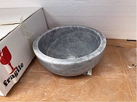 Natuursteen marmer blauw waskom 32x15 cm - afbeelding 1 van  5