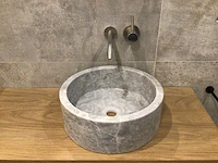 Natuursteen marmer grey waskom 40,6x15 cm - afbeelding 3 van  5