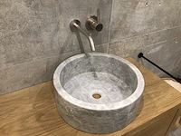 Natuursteen marmer grey waskom 40,6x15 cm - afbeelding 5 van  5