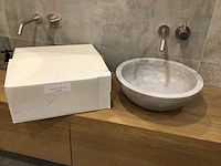 Natuursteen marmer grey waskom 40,6x15 cm - afbeelding 2 van  5