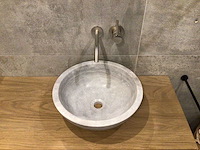Natuursteen marmer grey waskom 40,6x15 cm - afbeelding 3 van  5