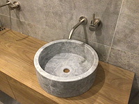 Natuursteen marmer grey waskom 40,6x15 cm - afbeelding 4 van  5