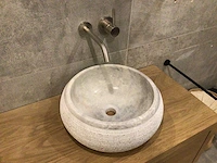 Natuursteen marmer grey waskom 40,6x15 cm - afbeelding 5 van  5