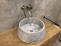Natuursteen marmer grey waskom 40x15 cm - afbeelding 5 van  5