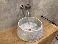 Natuursteen marmer grey waskom 40x15 cm - afbeelding 4 van  5