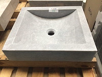 Natuursteen marmer grey wastafel 45x40x10 cm - afbeelding 3 van  3