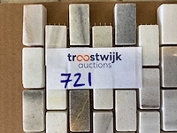 Natuursteen marmer grijs 1,5x3 cm mat mozaïek tegel 9 m² - afbeelding 5 van  8