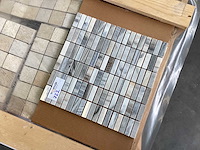 Natuursteen marmer grijs 2x5 cm mozaïek tegel 10 m² - afbeelding 5 van  8