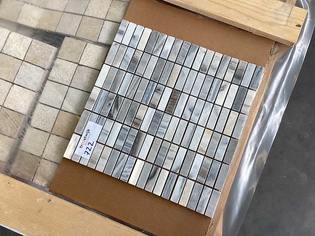 Natuursteen marmer grijs 2x5 cm mozaïek tegel 10 m² - afbeelding 7 van  8