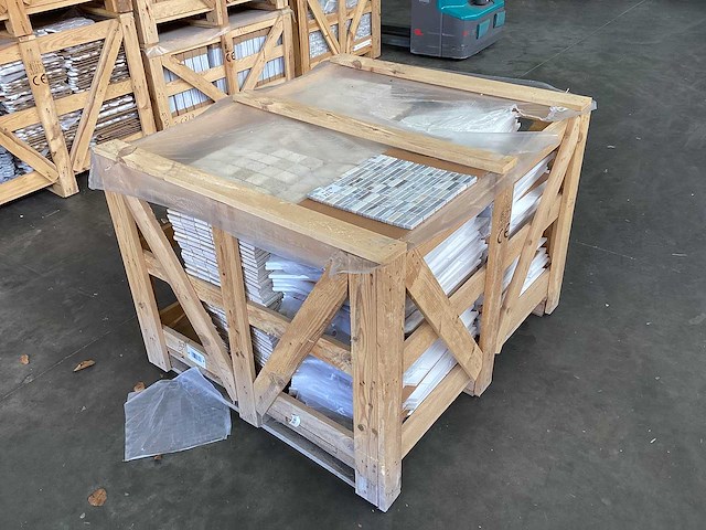 Natuursteen marmer grijs 2x5 cm mozaïek tegel 10 m² - afbeelding 2 van  8